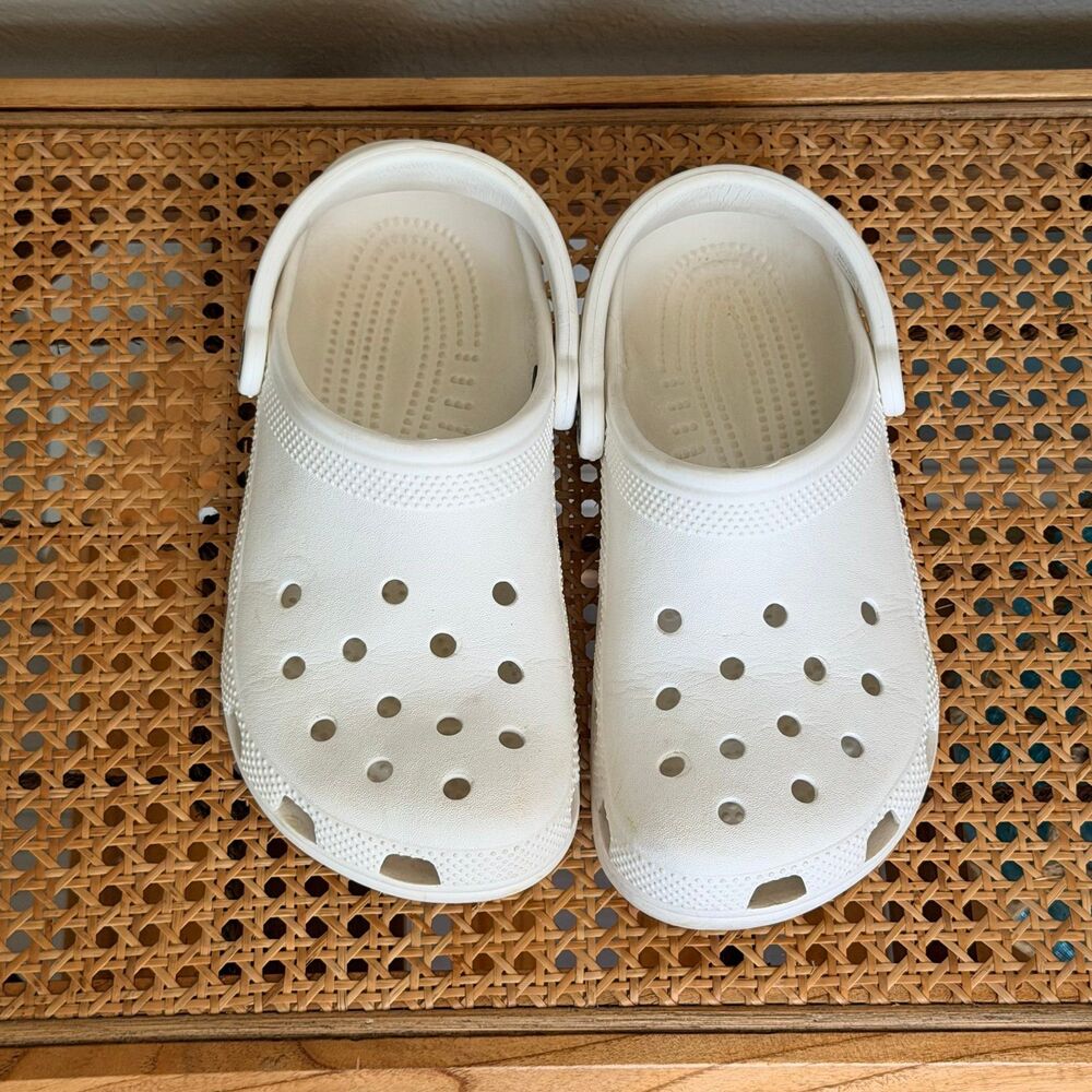 White crocs shoes clogs Junior 5